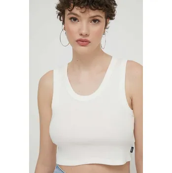 Bavlněný top Vans VN000G3JFS81 béžová 01X, vel. L