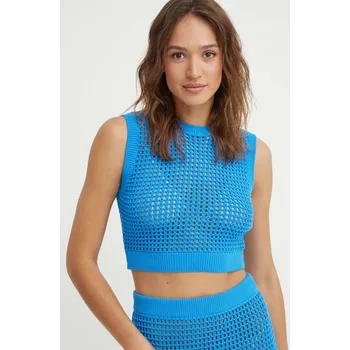 Dámská vesta Bavlněná vesta United Colors of Benetton 101TD10AP modrá 55X, vel. M