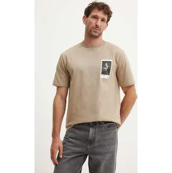 Pánské tričko Bavlněné tričko Les Deux LDM101194 béžová 08X, vel. S