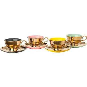 Sada šálků a podšálků Pols Potten Tea set Legacy 4-pack 230.400.522 vícebarevná MLC