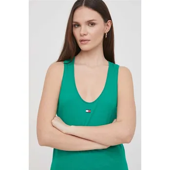Top Tommy Hilfiger dámský, zelená barva, WW0WW41127 06A, vel. M