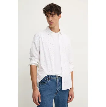 Pánská košile Bavlněná košile Pepe Jeans MEIR PM308718 bílá 00X, vel. XXL