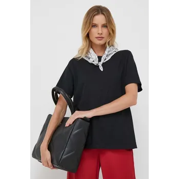 Pánské tričko Bavlněné tričko United Colors of Benetton černá barva 3BVXD102P.100 99X, vel. L