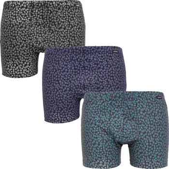 Pánské spodní prádlo 3 Pack pánských boxerek Andrie PS 5938 černá, navy, tyrkys - velikost XXL