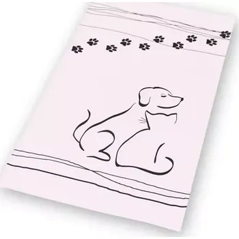 Utěrka Kuchyňská utěrka tisk Pes a Kočka (Kuchyňské utěrky s kočkou se psem)