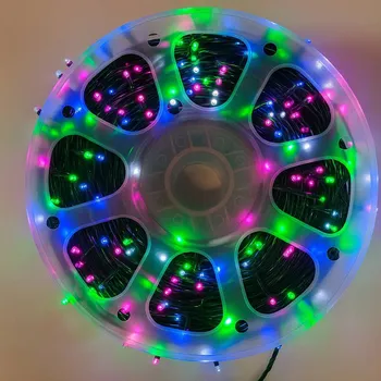 Vánoční světelný řetěz Venkovní LED vánoční řetěz - různobarevná, 100m, 1000 LED, dálkový ovladač