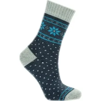 Dámské ponožky Dámské hřejivé ponožky s norským vzorem RS 13411 grafit velikost 39-42