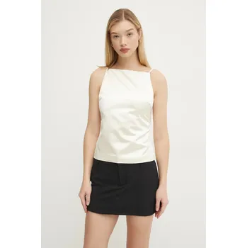 Top Abercrombie & Fitch béžová barva, KI140-4528 KI140.4528.180 01X, vel. XS