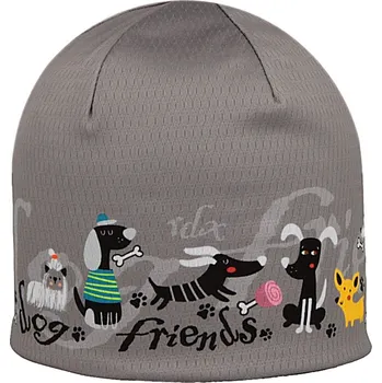 Kojenecké oblečení RDX Chlapecká funkční čepice s fleecem Picowinter Friends šedá Vel. 3