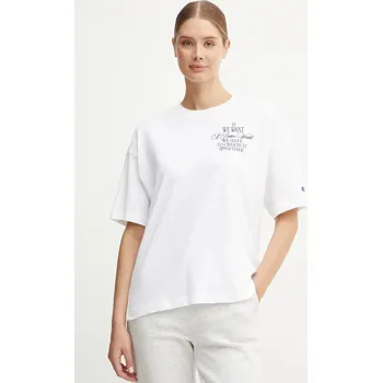 Pánské tričko Bavlněné tričko Champion 117473 bílá 00X, vel. M