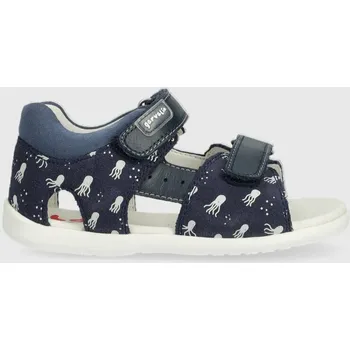 Dívčí obuv Dětské kožené sandály Garvalin tmavomodrá barva 232603 59X, EUR 19