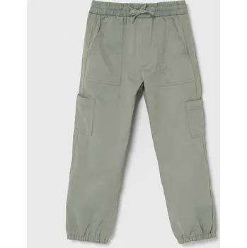 Dětské kalhoty Abercrombie & Fitch zelená barva, hladké KI256.3035 70X, vel. 110-120