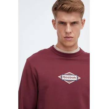 Pánská mikina Bavlněná mikina Reebok Classic 100034557 burgundské 83X, vel. S