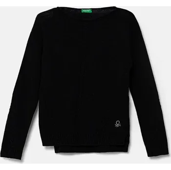 Dívčí svetr Dětský vlněný svetr United Colors of Benetton černá barva, 1244C106X 1244C106X.G.Seasonal 99X, vel. 122