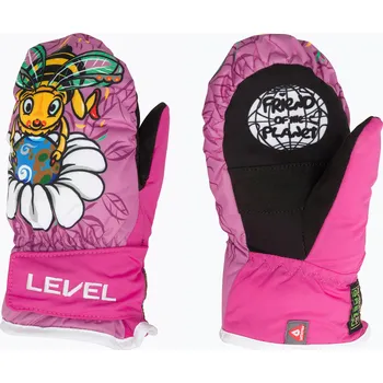 Chránič rukou Level Animal růžové dětské lyžařské rukavice