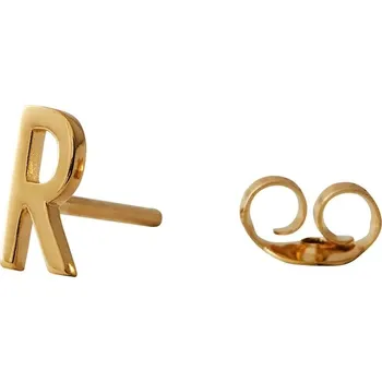 Náušnice Pozlacené stříbrné náušnice Design Letters 90401001R zlatá GLD, vel. ONE SIZE