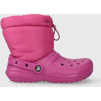 Dívčí sněhule Dětské sněhule Crocs Classic Lined Neo Puff 207940.CROCS.CLASSIC.LI růžová 42X, EUR 28/29