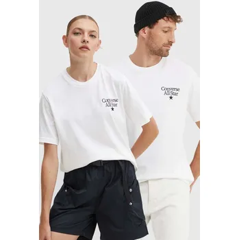 Bavlněné tričko Converse 10026461.A02 bílá 00X, vel. XL