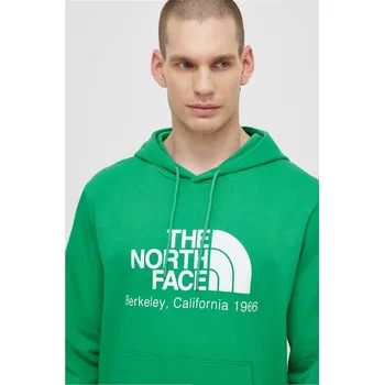 Pánská mikina Bavlněná mikina The North Face M Berkeley California Hoodie pánská, zelená barva, s kapucí, s potiskem, NF0A55GFPO81 77X, vel. XL