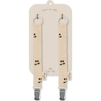 Klip / přívěšek na dudlík Konges Sløjd 2 PACK PACIFIER STRAP 2-pack KS5504 růžová 30X, vel. ONE SIZE