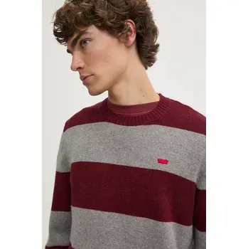 Dámský svetr Vlněný svetr Levi's A4320 burgundské 93A, vel. S