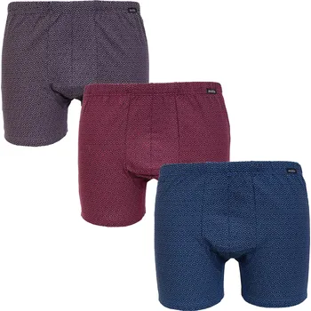 Pánské spodní prádlo 3 Pack pánských boxerek Andrie PS 5945 grafit, bordo, petrol - velikost XXL