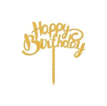 Jedlá dekorace na dort Zápich do dortu Happy Birthday - Cakesicq (cs, Cakesicq)