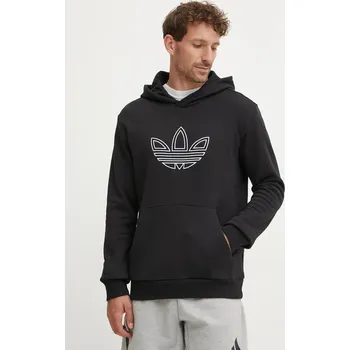 Pánská mikina Bavlněná mikina adidas Originals Outline Hoodie JJ1506 černá 99X, vel. M