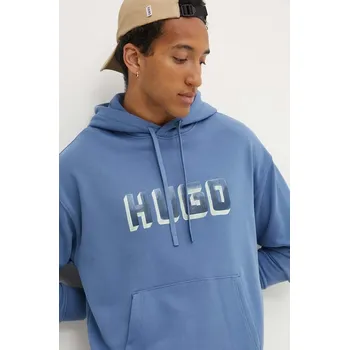 Dámské oblečení Bavlněná mikina HUGO 50516655 modrá 50X, vel. M