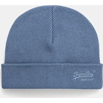 Čepice Bavlněná čepice Superdry modrá barva, z tenké pleteniny, M9010184A-9EJ M9010184A.9EJ 55X, vel. ONE SIZE