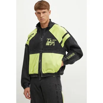 Bunda adidas Originals Moto Denim Jacket pánská, černá barva, přechodná, JN0824 99X, vel. L