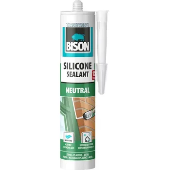 Tmel BISON silikonový tmel SILICONE SILICONE NEUTRAL ČIRÝ 280 ml