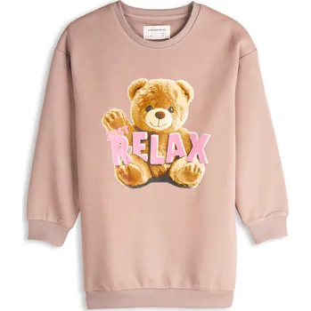 Dívčí oblečení GATE Prodloužená mikina s potiskem 8Y 825-0348/673