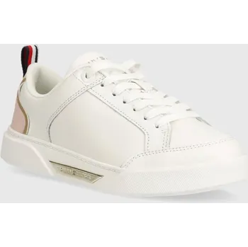 Dámské tenisky Kožené tenisky Tommy Hilfiger SPORTY CHIC COURT SNEAKER FW0FW07814 bílá 00X, EUR 40