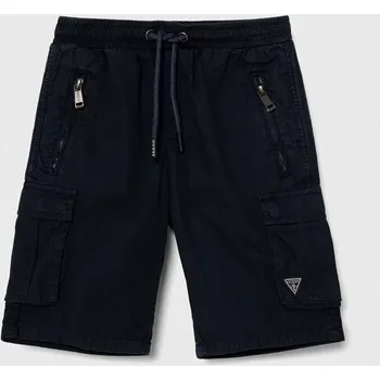 Chlapecké kraťasy Dětské bavlněné šortky Guess L2RD01.D3XN0.PPYH námořnická modř 59X, vel. 136-146
