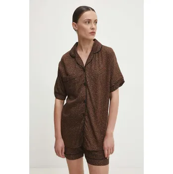 Dámské pyžamo Pyžamo Answear.LAB hnědá barva 60382.tjs 88X, vel. XL