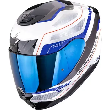 Motodoplněk SCORPION přilba EXO-391 Leo white/blue - XL