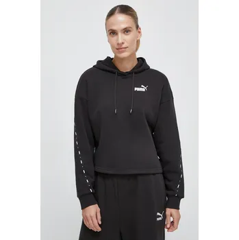 Dámská mikina Mikina Puma dámská, černá barva, s kapucí, s potiskem 675996 99X, vel. M