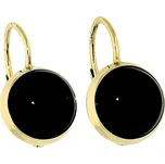 Goldstore Zlaté kulaté náušnice s onyxem Váha: 5.20 g