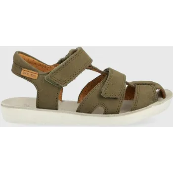 Dívčí sandály Dětské semišové sandály Shoo Pom zelená barva O4PHAW04R2.28.34 91X, EUR 30