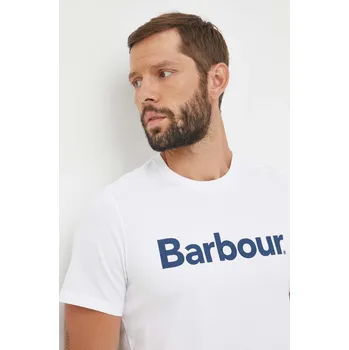 Bavlněné tričko Barbour MTS0531 bílá 00X, vel. XXL