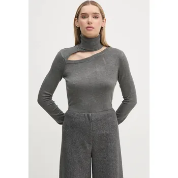 Dámský svetr Svetr Gaudi dámský, šedá barva, s golfem, 421BD53013 90X, vel. L