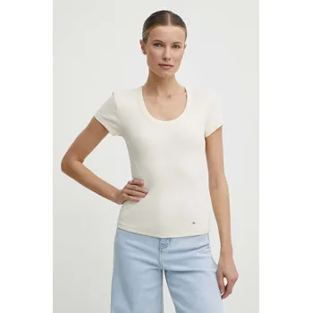 Pánské tričko Tričko Tommy Hilfiger WW0WW41776 béžová 80X, vel. L