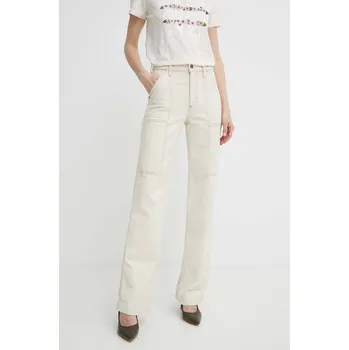 Dámské džíny Džíny Guess CARRIE dámské, high waist, W4GA0E D4QQ0 W4GA0E.D4QQ0 béžová 01J, vel. 28