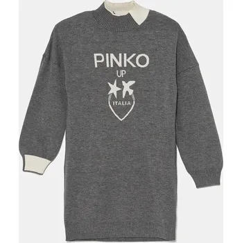 Dívčí šaty Dívčí šaty Pinko Up šedá barva, mini, F4PIJGDR088 90X, vel. 168