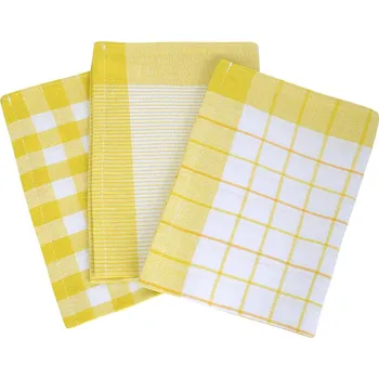 Utěrka Sada kuchyňských utěrek GITA 3 ks žlutá
