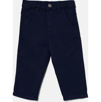 Chlapecké kalhoty Dětské kalhoty United Colors of Benetton tmavomodrá barva, hladké, 41HQGE023 41HQGE023.P.Seasonal 59X, vel. 82