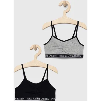 Podprsenka Dětská podprsenka Polo Ralph Lauren 2-pack černá barva 4P5017 99X, vel. 138