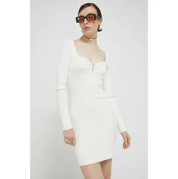 Dámské šaty Šaty Abercrombie & Fitch béžová barva, midi KI159.2492.101 01X, vel. L