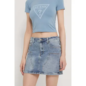 Dámská sukně Džínová sukně Guess Originals W4GG53D4ON1 modrá 55J, vel. 26